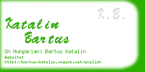 katalin bartus business card